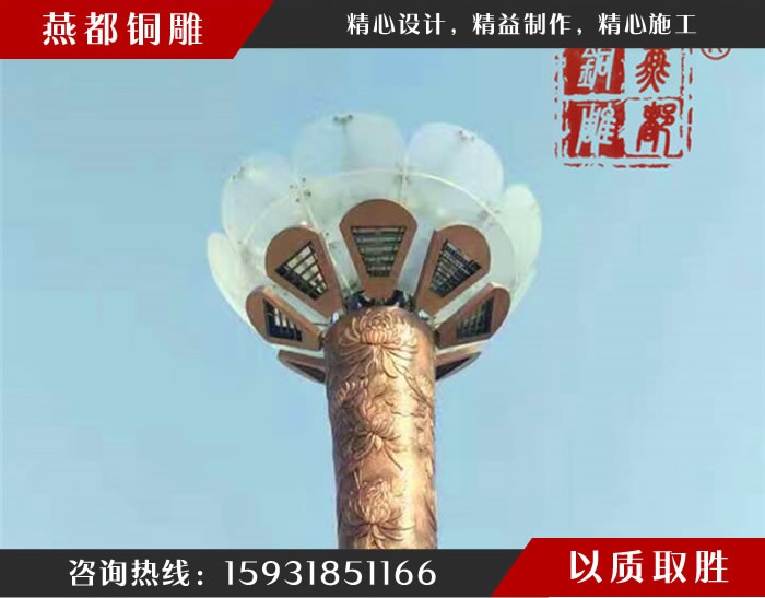 河南中意湖銅雕景觀燈柱 河南中意湖銅雕景觀燈柱